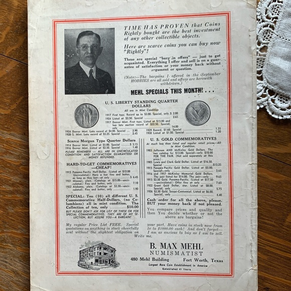 ! Vintage 2 HOBBIES magazines. Nov 1941 & Aug 1942 “The Magazine-for-Collectors” - Picture 3 of 16